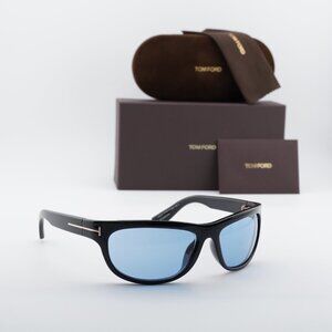 Tom Ford Anders-02 FT1363 01V Rectangle Sunglasses - Black/Blue